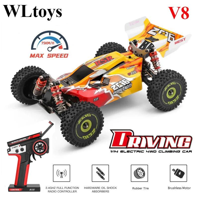 WLtoys   ο ̽ RC ڵ, 4WD  ε 帮Ʈ RC 峭 , 144010-V8 2.4G, 70 km/h 귯ø 